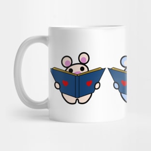 Three Chibis (Books) Mug